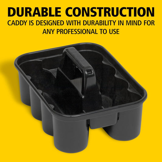 Deluxe Carry Caddy for Take-Out Coffee/Soft Drinks Postmates/Uber Eats/Food Delivery Cleaning Products Sports/Water Bottles Black