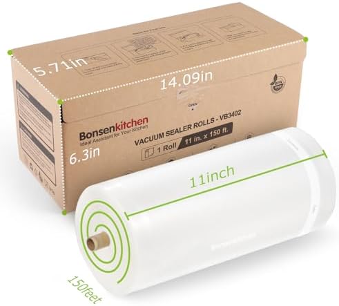 8” x 150’ Vacuum Sealer Bags Rolls with Cutter for Food