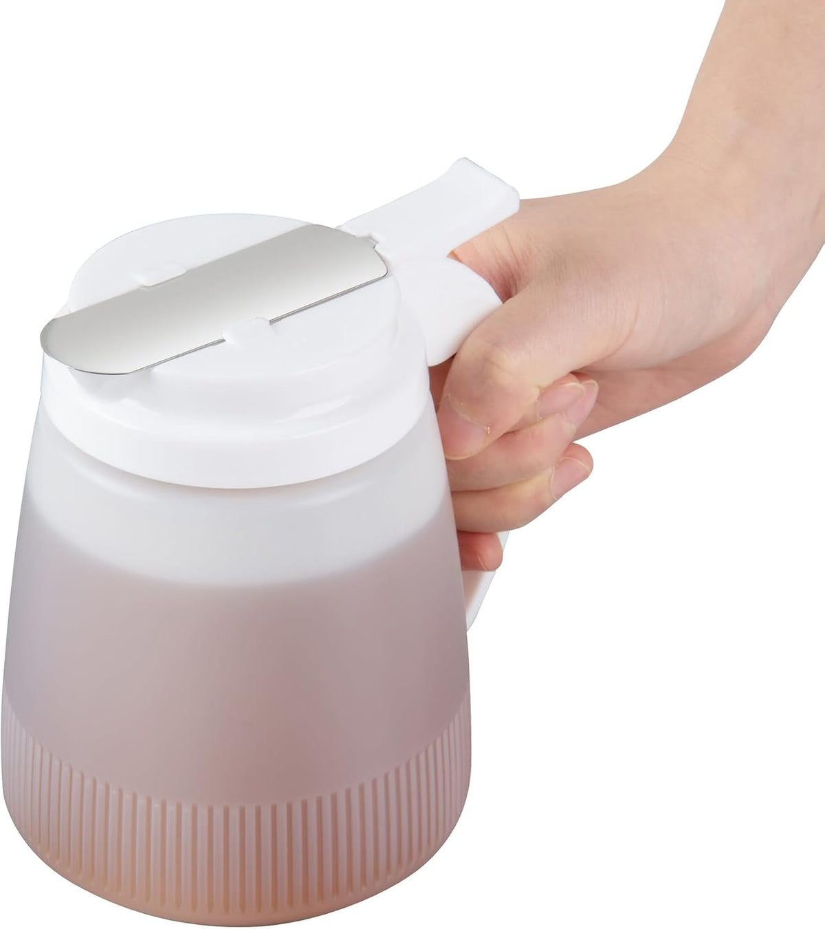Chef 101 48 Ounce All Purpose Syrup Dispenser, 1 Honey Dispenser - Red Top, Stainless Steel Slide Cover, Plastic Pancake Syrup Bottle, Perfect For Diners, Restaurants, Home