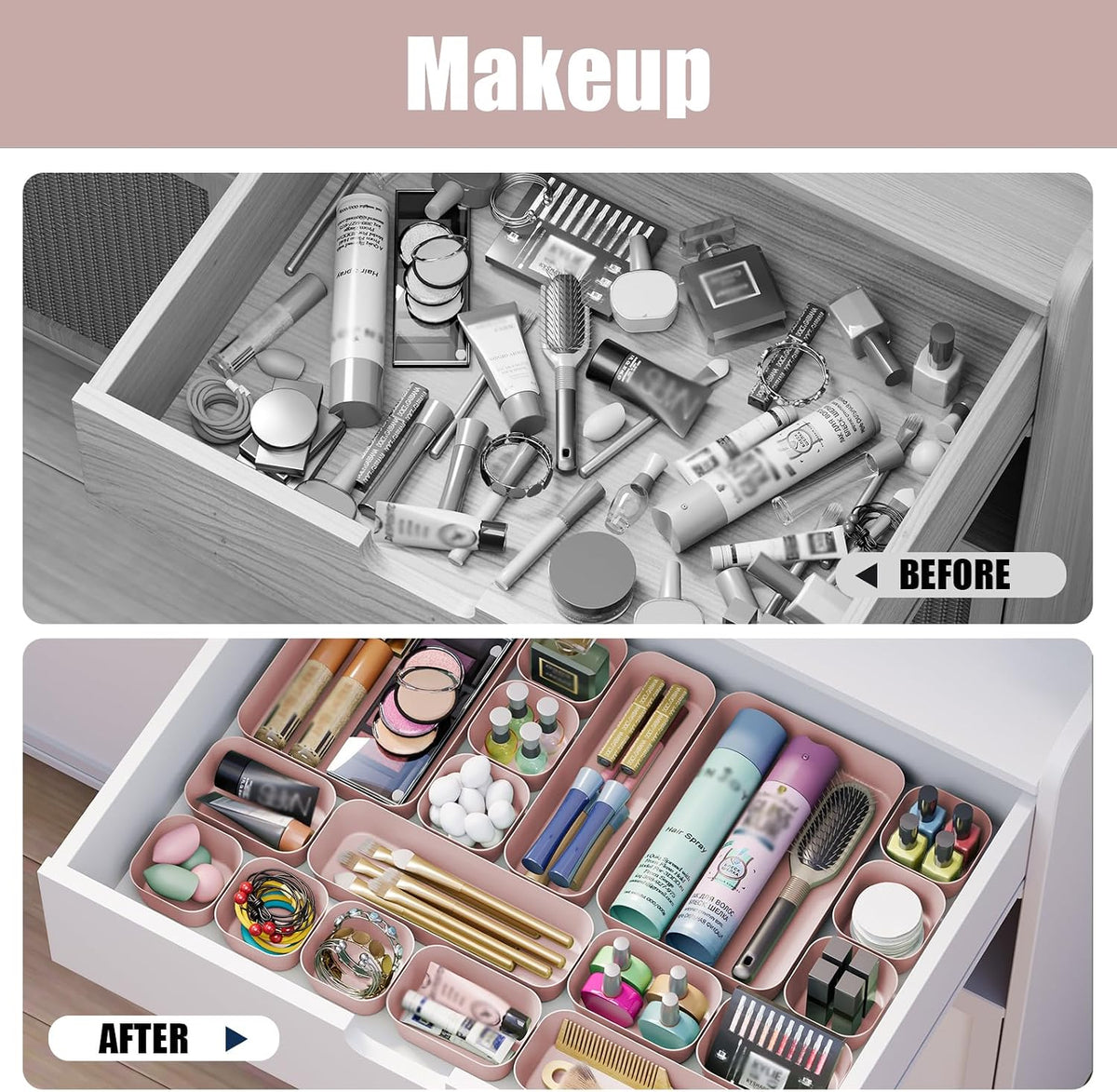 Drawer Organizers Bins for Bathroom Makeup Desk Office