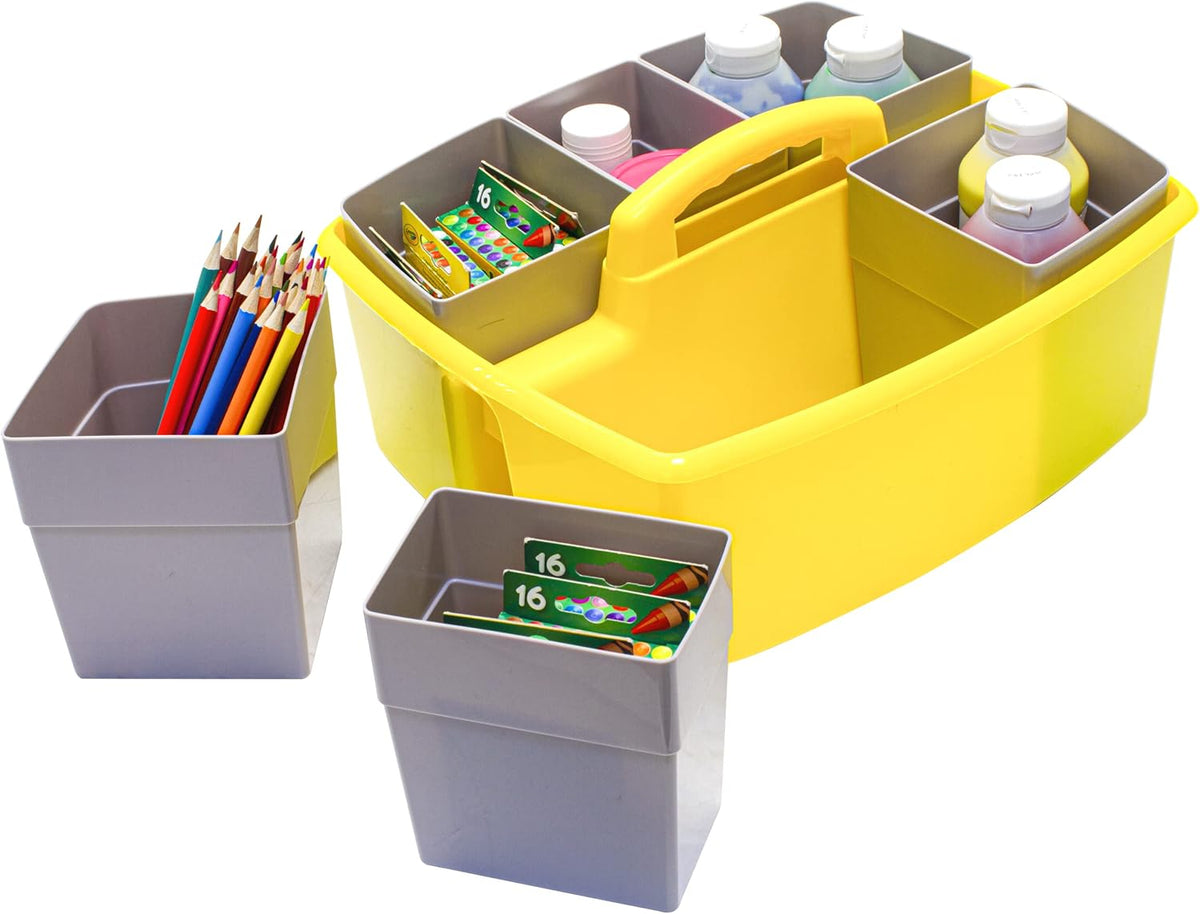 2-Compartment Large Cleaning Caddy – Multipurpose Supply Organizer with Handle - Black, (00973A06C)