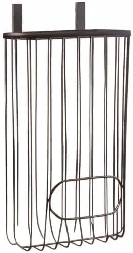 Ashley Over Cabinet Door Grocery Bag Holder Hanging Bag Dispenser for Kitchen Cabinet Bathroom Under Sink Home Organization, Heavy Duty Plastic Bag Cabinet Door Storage, Bronze
