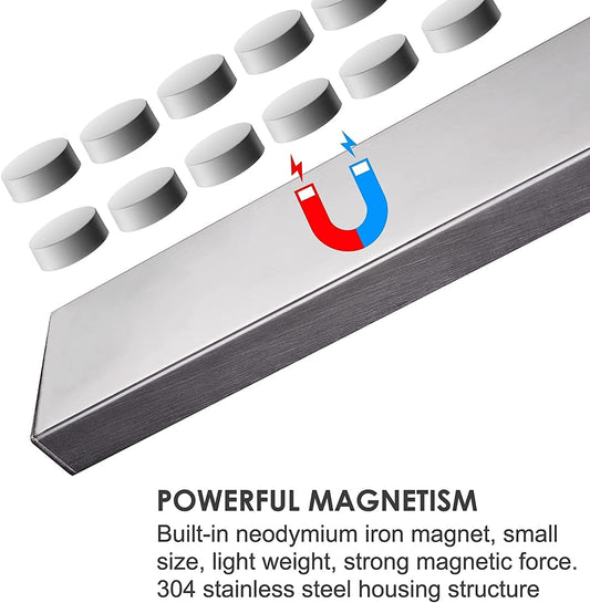 8 Inch Magnetic Knife Holder for Wall No Drill Stainless Steel
