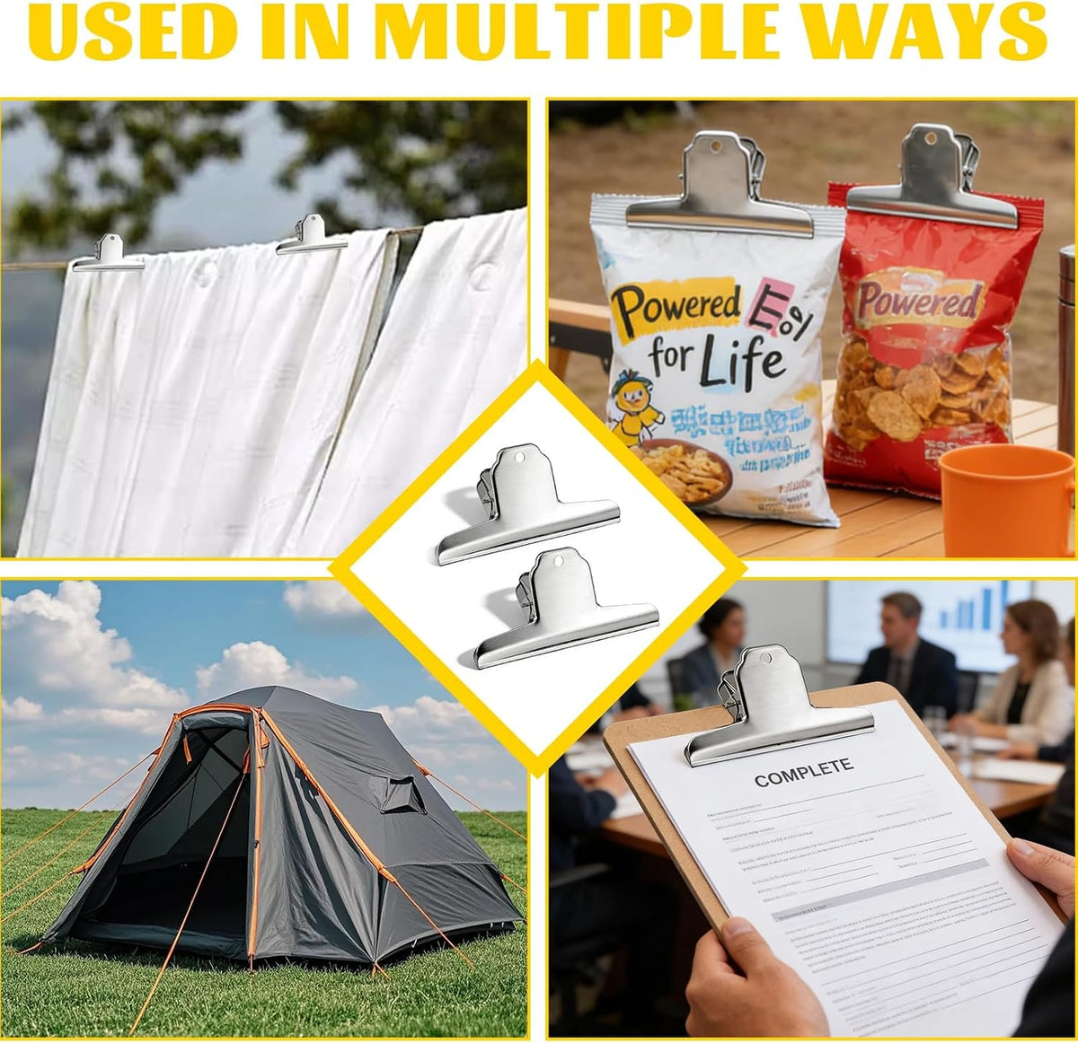 Dog Food Bag Clip, 14.5cm Heavy Duty Metal Large Food Bags Sealing Clip