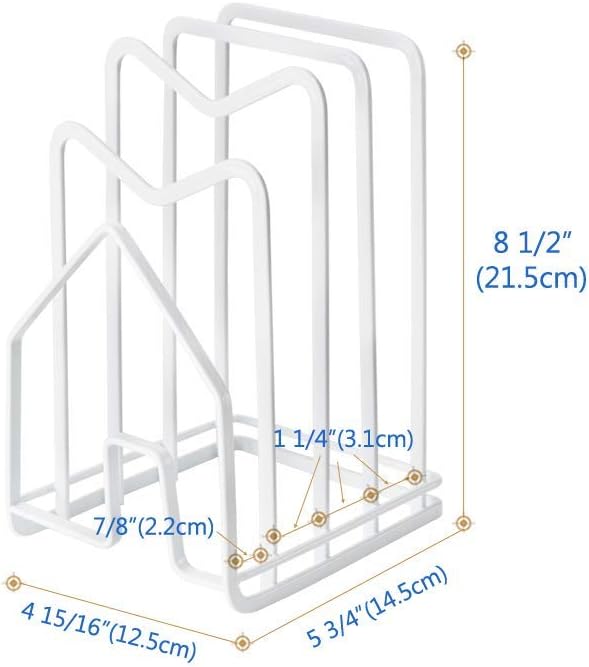 Kitchen Pantry Organizer Rack for Dinnerware, Bakeware, Cookware, Cutting Boards, Pan Lids