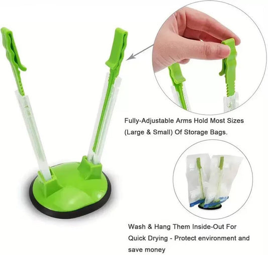4 Pack Baggy Rack Freezer Bag Holder Stand ziplock bag holder for filling