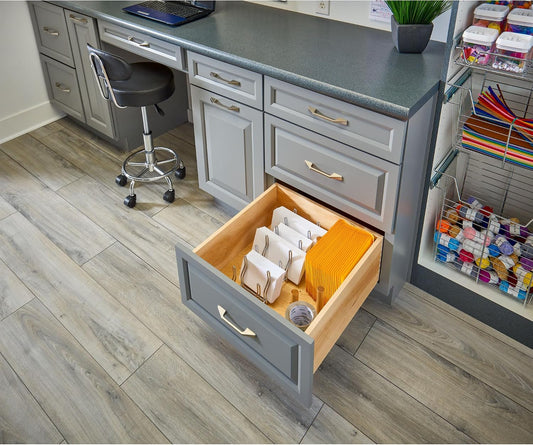 Kitchen Cabinet Drawer Storage Organizer for Pot and Pan Lid Storage, For 4DPS & 4DPBG Interior Peg Boards, Hold 6 Lids, Chrome, 5DLD-1-CR