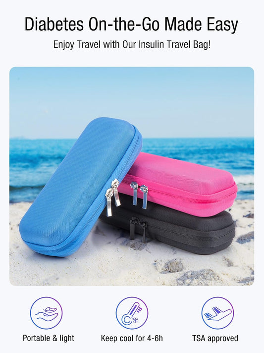 TSA Approved Ice Packs, Upgraded Reusable Ice Packs for Insulin Cooler Travel Case