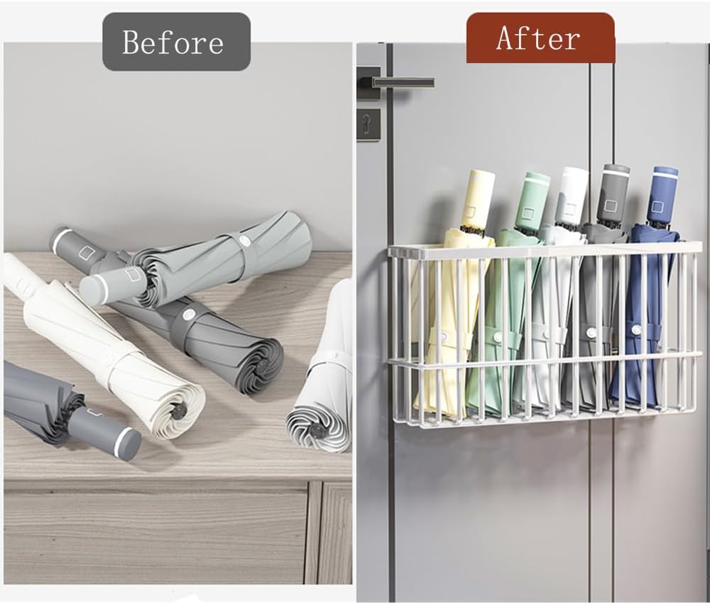 2 Piece Kitchen Cabinet Door Storage Box,Self Adhesive Wall Mounted Storage Boxes,Wardrobe/Bathroom/Refrigerator Small Items Organizer Storage Box (White)
