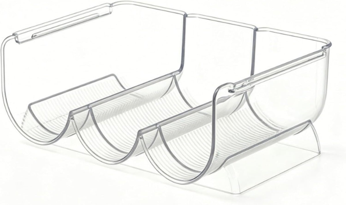 Transparent Wine Rack Stackable Bottle Holder for Refrigerator Beverage Storage and Organization at Home (2 Link)