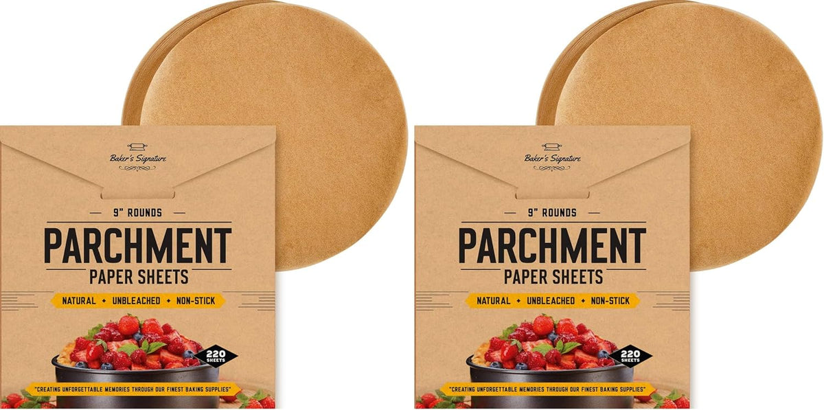 9" Parchment Paper Rounds for Baking, 220 Pcs Precut Cake Pan Liners