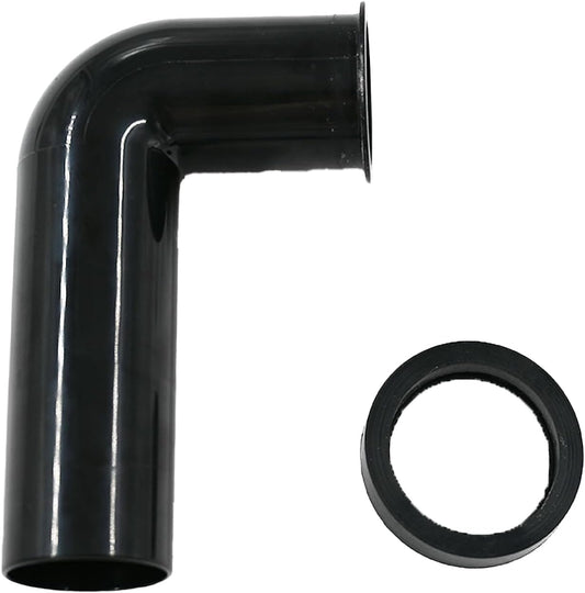 Garbage Disposal Drain Elbow Kit Compatible With Garbage Disposal 1-1/2 Replacement Part Includes 1.5" Elbow, Flange, Gasket, and Two Screws
