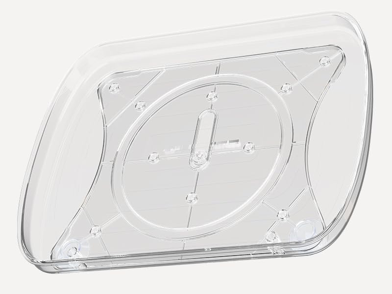 2-Pack Clear Lazy Susan for Refrigerator Rectangular Fridge Turntable Organizers and Storage Pull Out & 360° Rotating for Cabinet Pantry Kitchen Table Bathroom (13.7"x10.2")