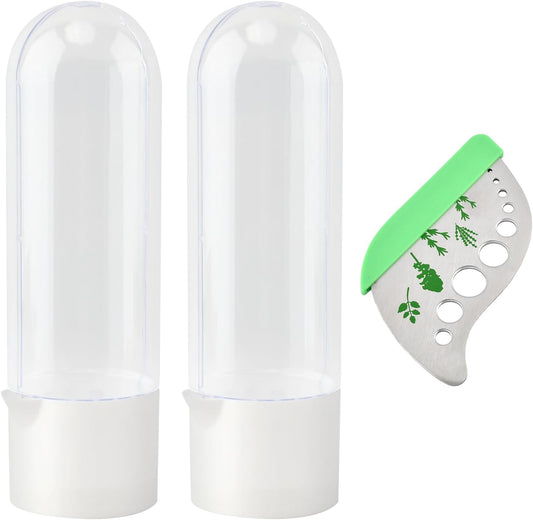 Herb Keeper for Refrigerator with Herb Peeler - Herbs Saver & Vegetable Preservation Container, Extends Freshness Up to 2-3 Weeks for Cilantro, Basil, Parsley, Mint & Greens