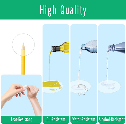 500 PCS Label Protector, Transparent Waterproof Clear Wafer Seal Stickers for Protecting Package Envelope Mail Barcodes, Numbers and Stickers Mega Bundle with Perforation Line in Roll (4 x 2 inch)