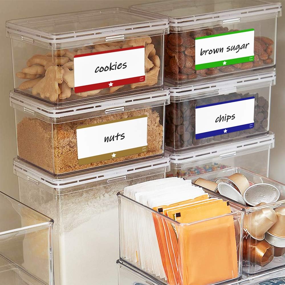 200 Stickers - 2" x 3.5" Removable Freezer Labels Food Storage Stickers Refrigerator Freezer Paper Labels
