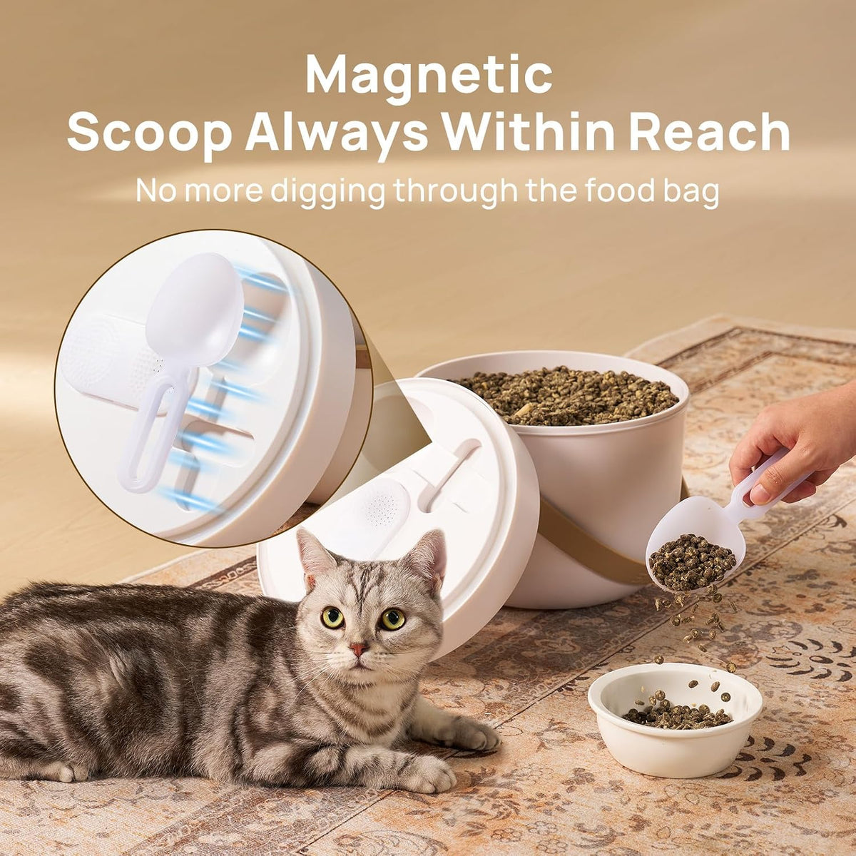 Vacuum Cat Dog Food Storage Container 10 lb, Dry Pet Food Storage
