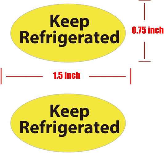 Keep Refrigerated Stickers,0.75 x 1.5 Inches Keep Refrigerated Labels for Pharmacy, Drug Stores, Warning Labels, and Health clinics(500 pcs)