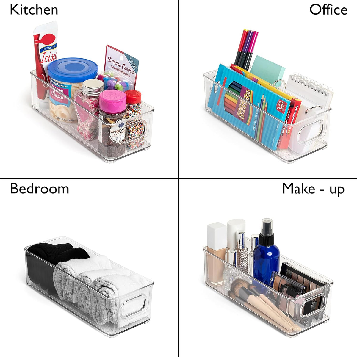 ClearSpace Plastic Pantry Organization and Food Storage Bin – Great Kitchen Organization and Kitchen Storage – Fridge Organizer Bins