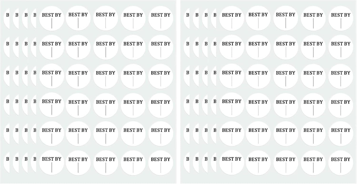 600 Pieces Expiration Date Food Stickers, 1" Circle Dot Small Blank Food Date Labels for Food Containers Storage Freezer Restaurant FoodSaver Food Service Prep Best by Labels