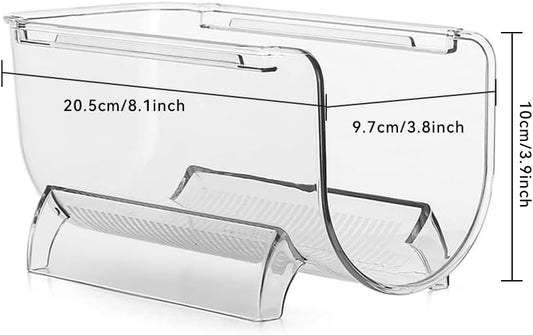 2 Pack Bottle Rack, Fridge Organizer Bottle Rack, Stackable Wine Rack Plastic Bottle Holder (2)
