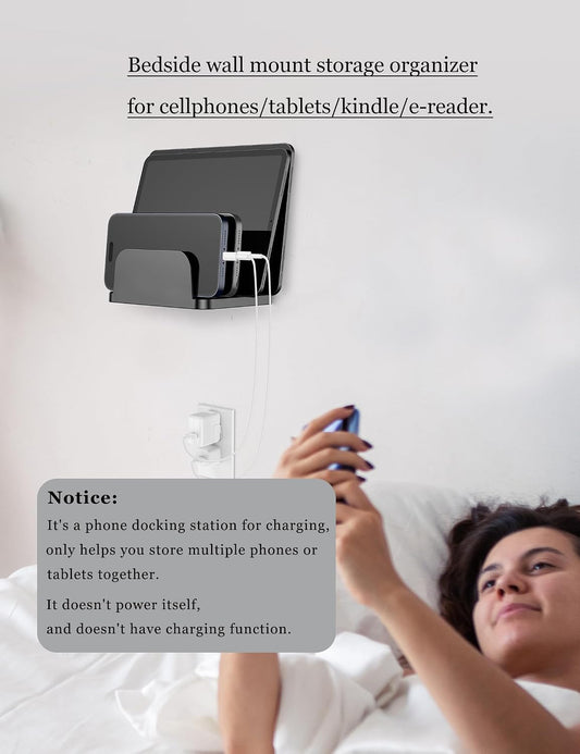 Wall Mount Phone Holder, Black
