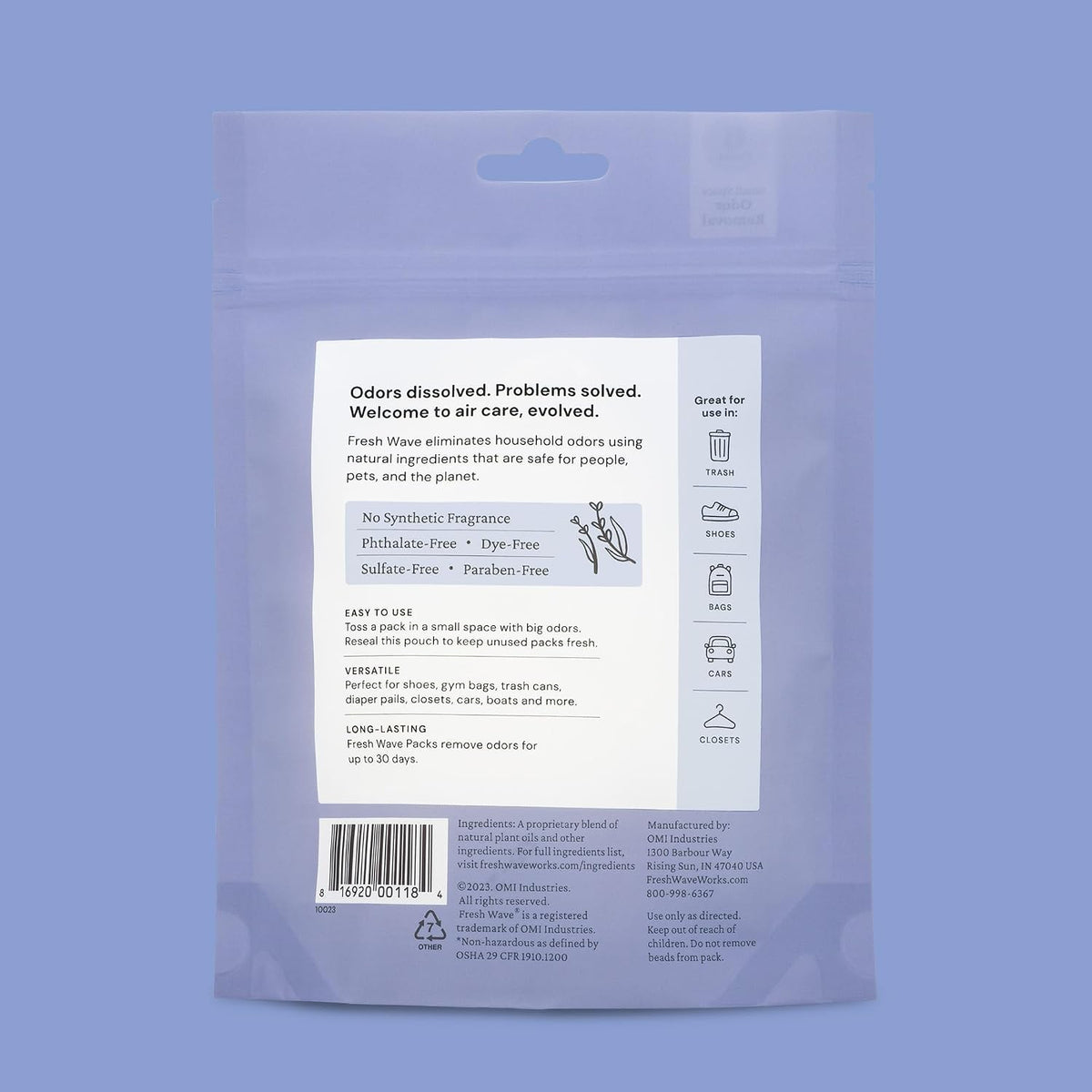 Odor Eliminator Packs, 6-Pk for Small Spaces & Closets, Original