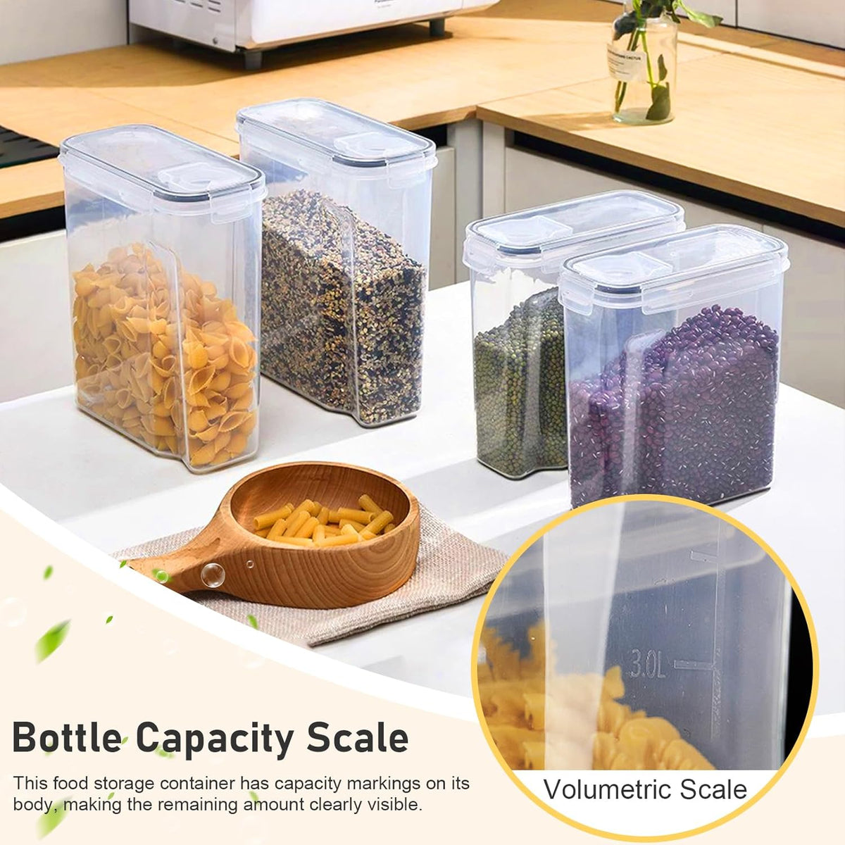 11 Pack Cereal Containers Storage Set (4L, 2.5L), Cereal Storage Containers with Pour Lids, Cereal Dispenser Pantry Organization Canister for Rice, Flour, Spaghetti, Oats,BPA Free, Leak Proof