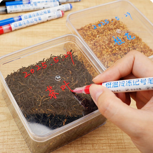 Refrigerator Marker Pen Freezer Marker with Oil Based Inks That Stays Clear in Frosty and Humid Environments Cold