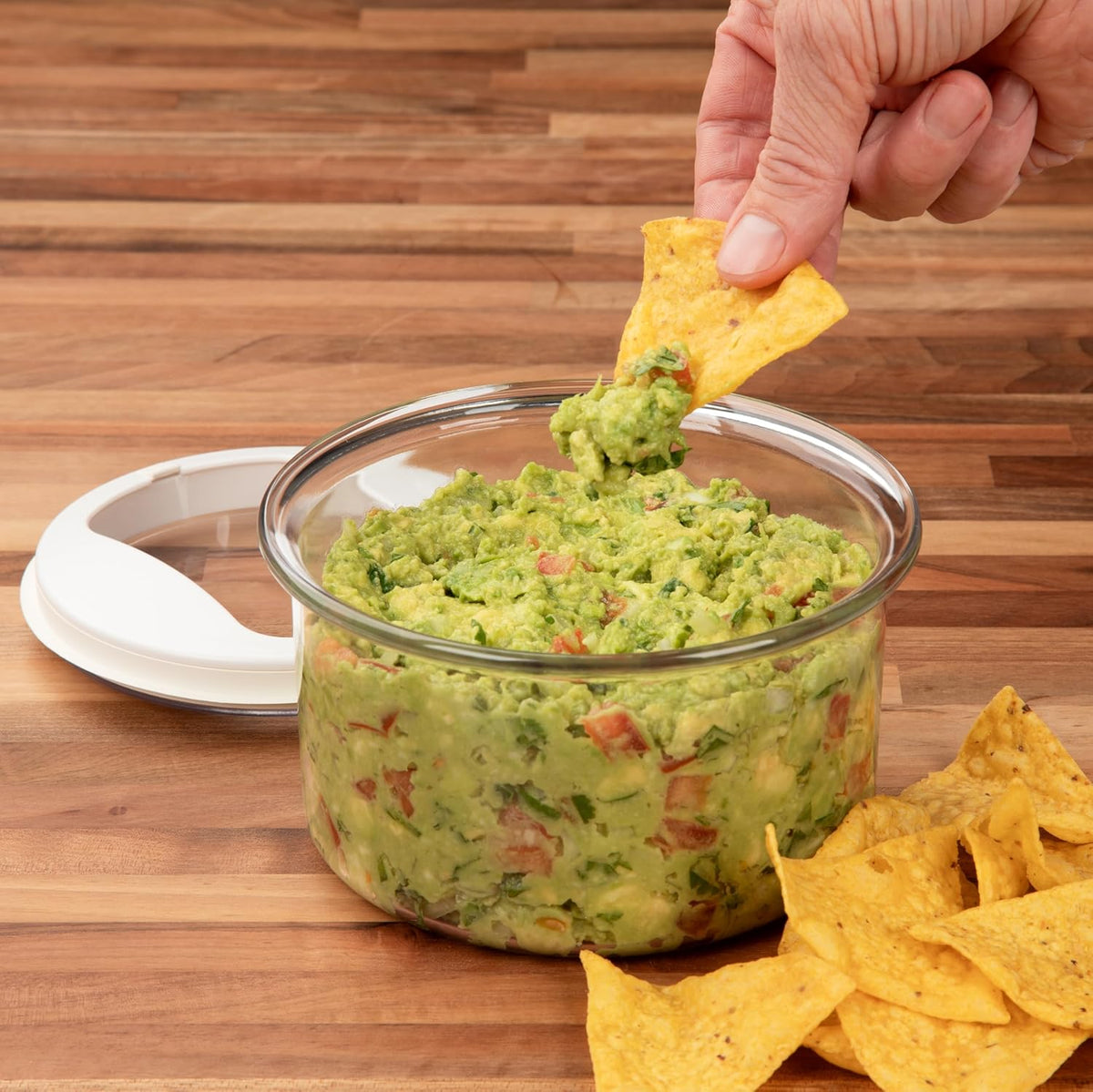 ProKeeper Fresh Guacamole Plastic Kitchen Storage Container with Airtight Lid (Green), for Guacamole and Food Storage