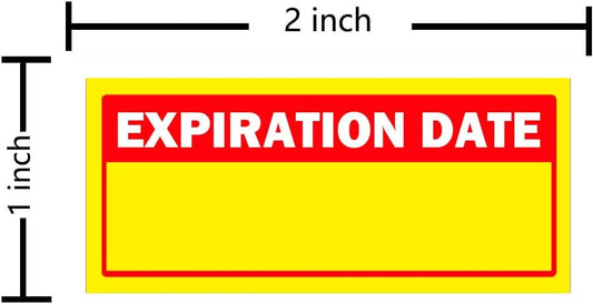 Expiration Date Label Sticker, 1 X 2 Inch Medication Instruction Labels for Food Storage(500 Pcs)