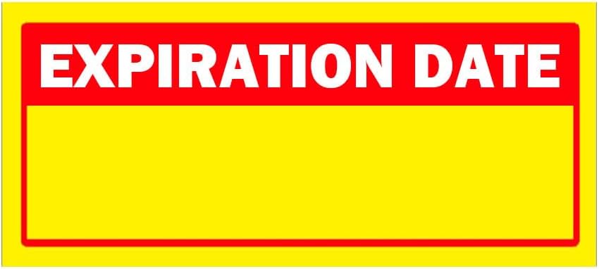 Expiration Date Label Sticker, 1 X 2 Inch Medication Instruction Labels for Food Storage(500 Pcs)