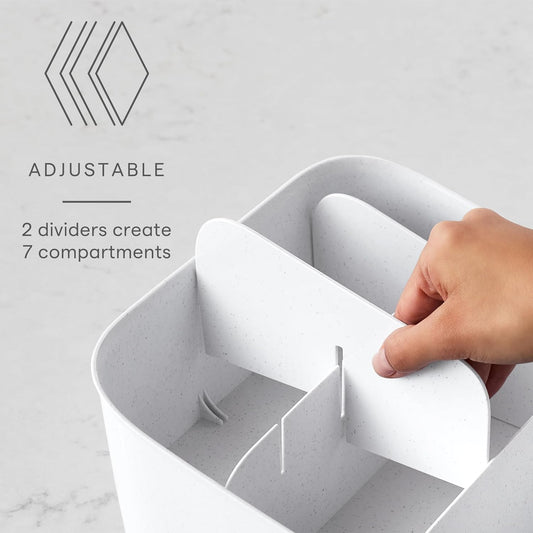 ShelfBin Packet Organizer, 4-Tier Stairstep Raised Divided Bin, BPA-Free Storage Caddy for Kitchen Pantry and Cabinet Organization, Tea Bags, Medicine, and More