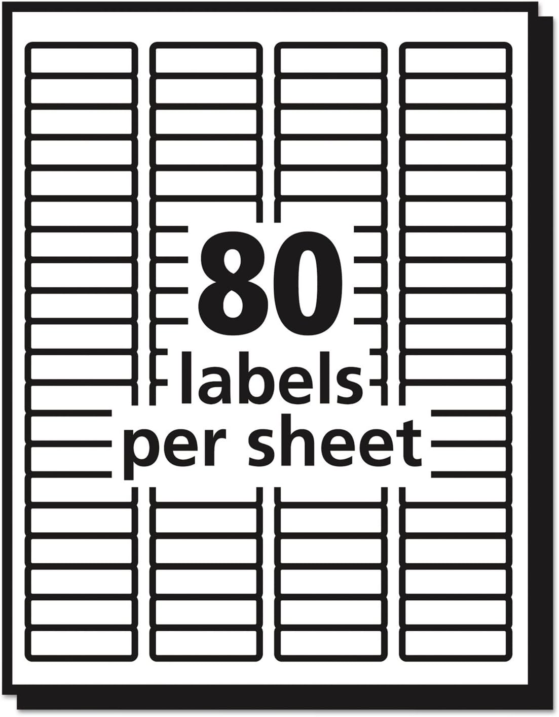 Printable Return Address Labels with Sure Feed, 0.5" x 1.75", Matte Clear, 800 Blank Mailing Labels (15667)