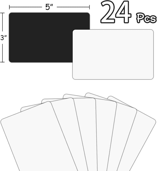 12 Pack Magnetic Dry Erase Labels 3x5 Inches - Reusable Magnetic Name Tags & Mini Dry Erase Board for Refrigerator, Classroom, Office - Eco-Friendly Whiteboard Labels for Notes, Lists, Organizing