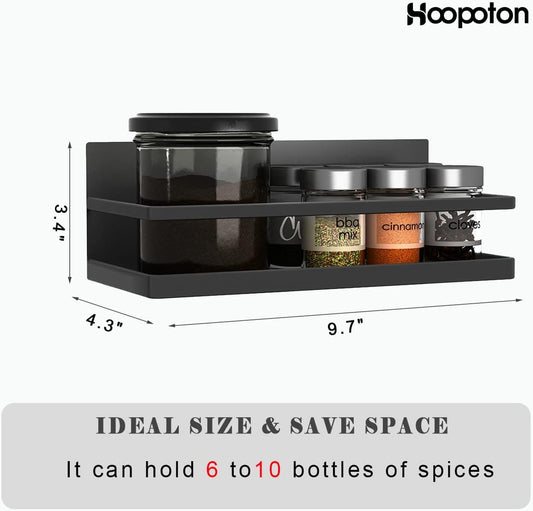 Magnetic Spice Rack, Easy to Install on The Side of Refrigerator/Space Saving Kitchen Organization Shelf Organizer for Cabinet