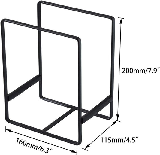 2PCS Plate Holders Organizer, Metal Dish Storage Dying Display Rack for Cabinet, Counter and Cupboard - Black