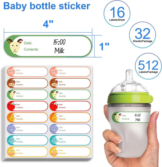 500 Pcs 1" x 3" Freezer Refrigerator Food Labels, Removable Adhesive, Water Oil Resistant, No Residue Food Storage Containers Labels Perfect for Monitoring Your Food in Kitchen