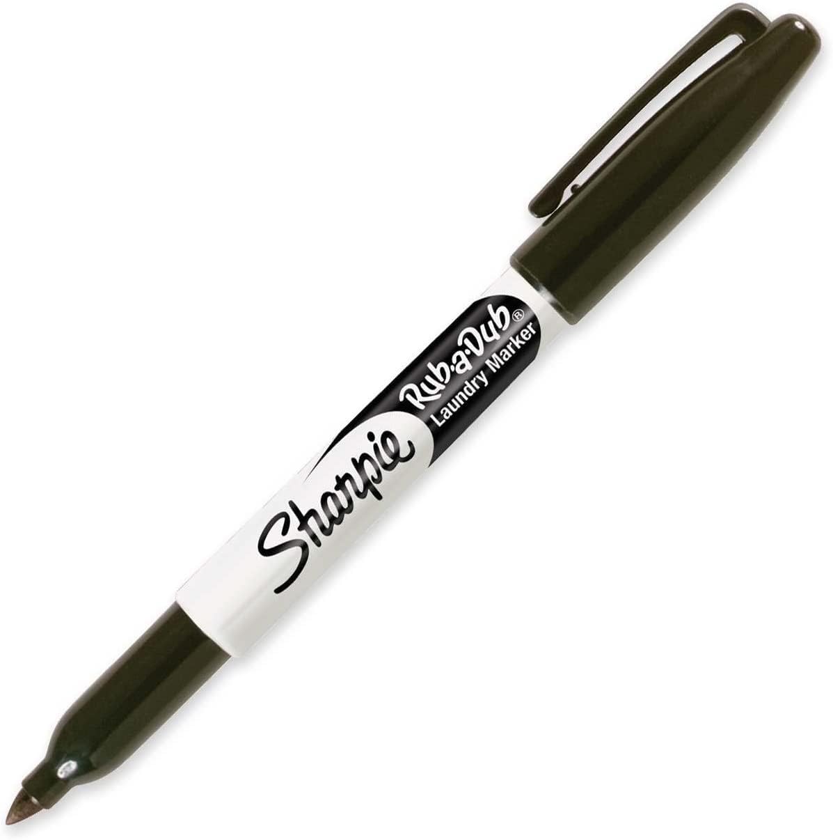 Rub-a-Dub Permanent Marker, Fine Point, Black Ink, 1-Count