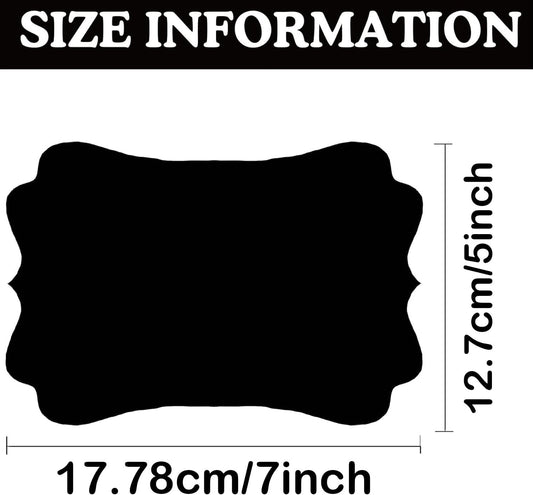 18 Extra Large Reusable Chalkboard Labels, 5 x 7 Inch Vinyl | 18 cuttable black vinyl chalkboard labels for storage bins, pantry containers, classroom supplies, garage totes, and signs