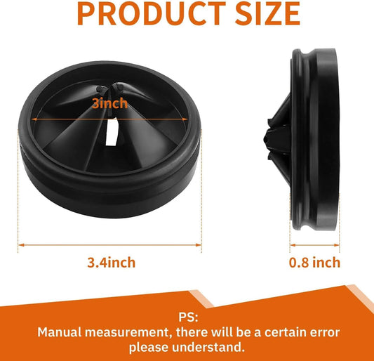 2 Pack Garbage Disposal Splash Guards 3 3/8" Sink Baffle QCB-AM for InSinkErator Evolution Series, Upgraded Funmit Removable Quiet Collar Drain Plugs, Garbage Disposer Accessories