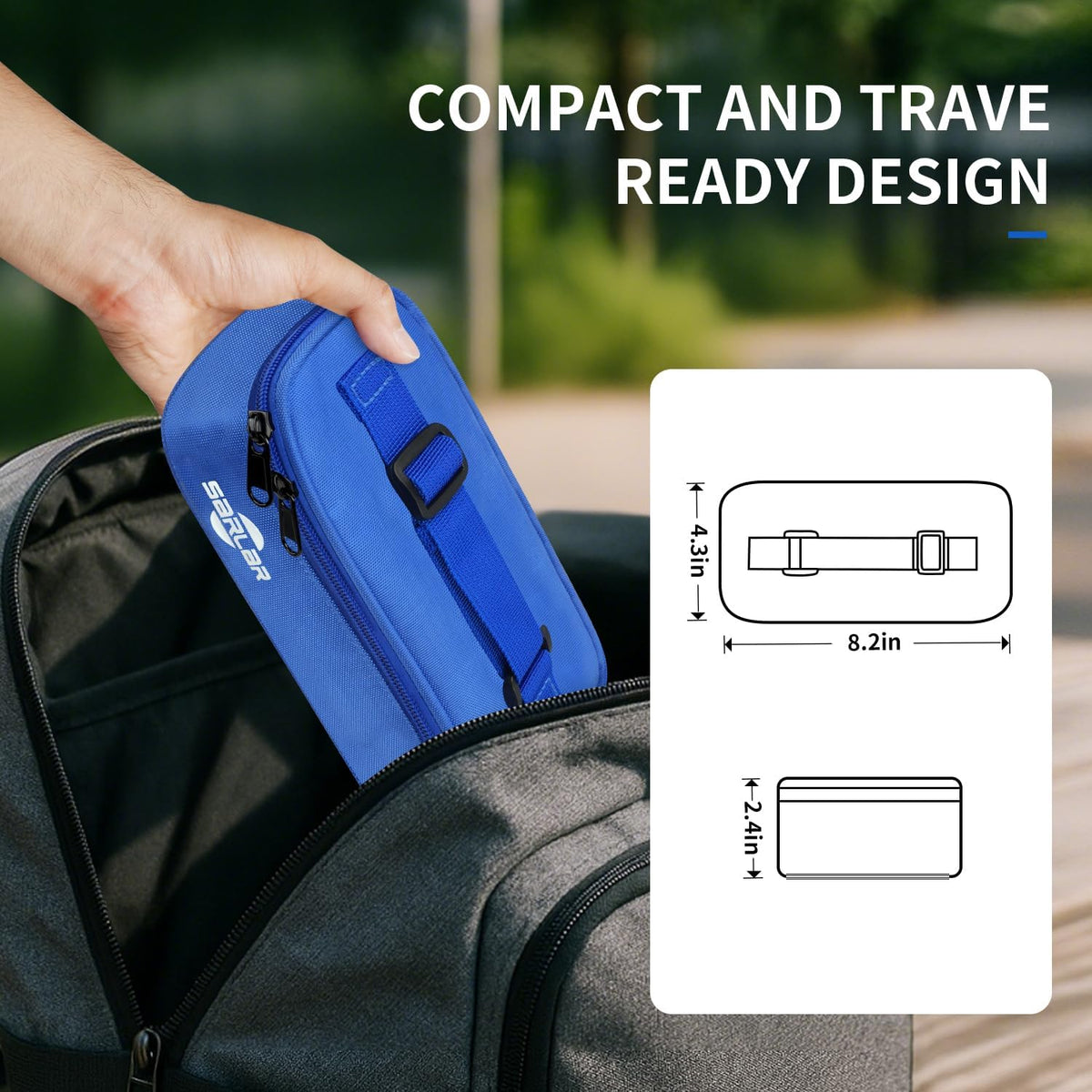 Insulin Vial Cooler Travel Case, TSA Approved Diabetic Supplies Storage Bag with Ice Brick, Insulin Pen and Vial Bottle Cooling Protector Organizer, Carrying Case for Daily and Trips, Black