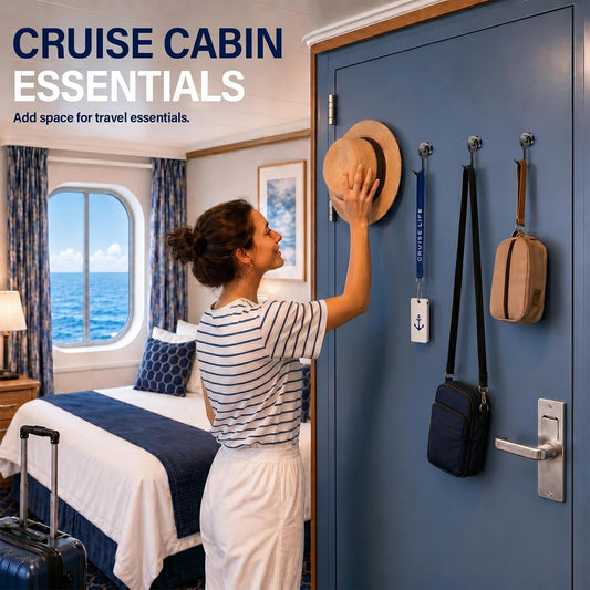 Magnetic Hooks for Cruise Cabins, 6 Pack, 30 LB+, Black