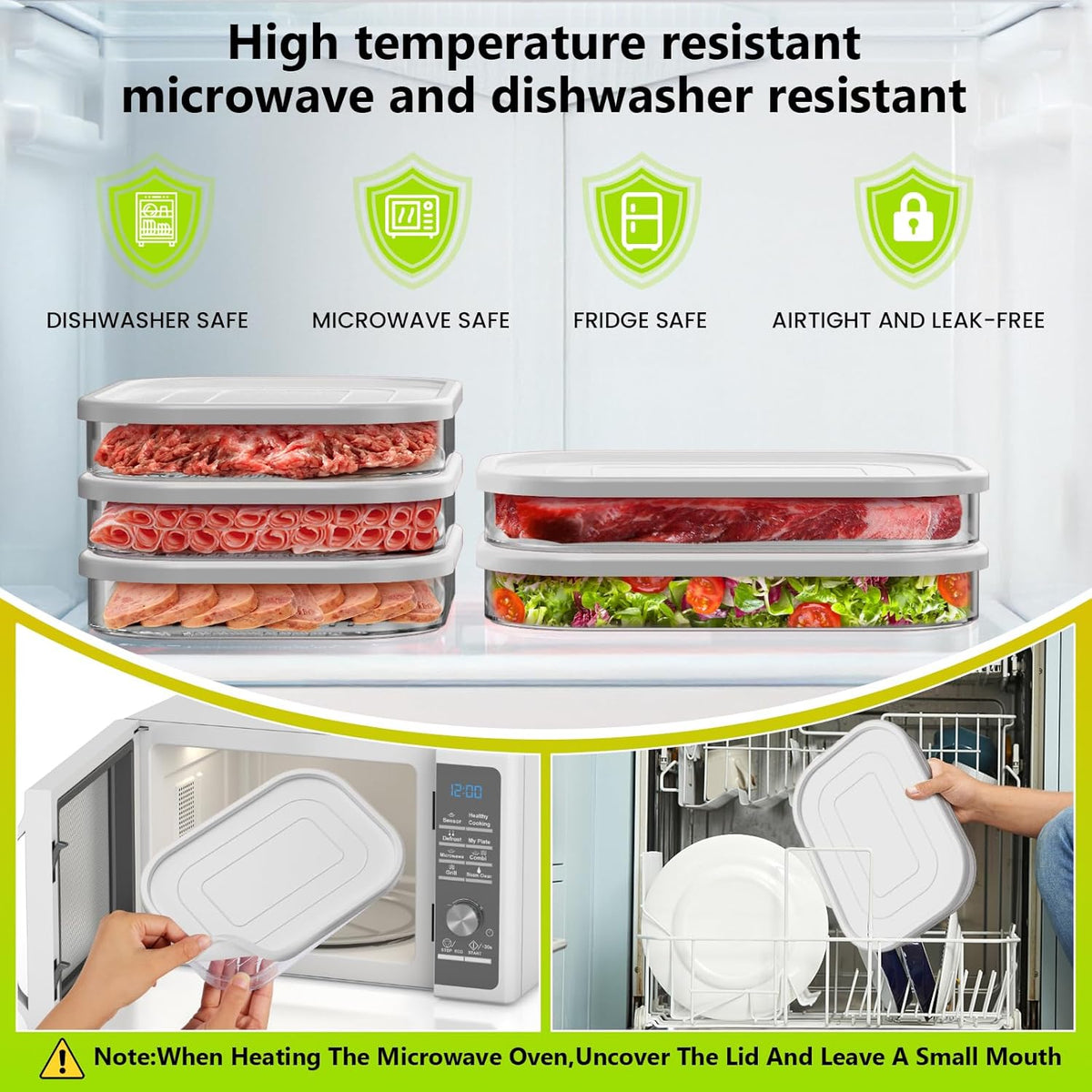Refrigerator organizers and storage,deli Meat Container for Fridge,Stackable Food Storage Boxes with Lid for Cold Cuts,Bacon Lunch Meat Container for Refrigerator,3PCS,BPA Free