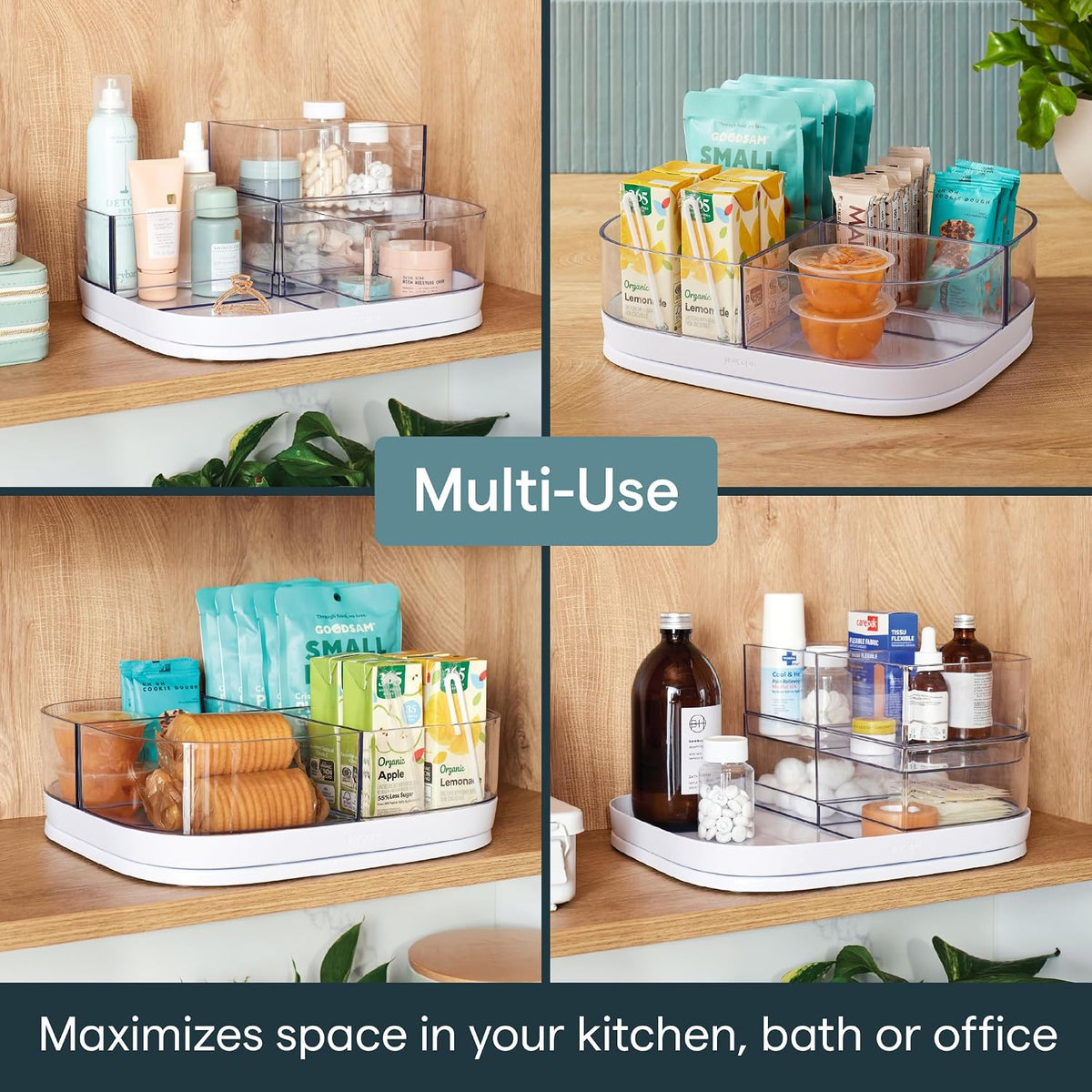 MagicTrack Rectangle Turntable, Lazy Susan Max Cabinet Organizer