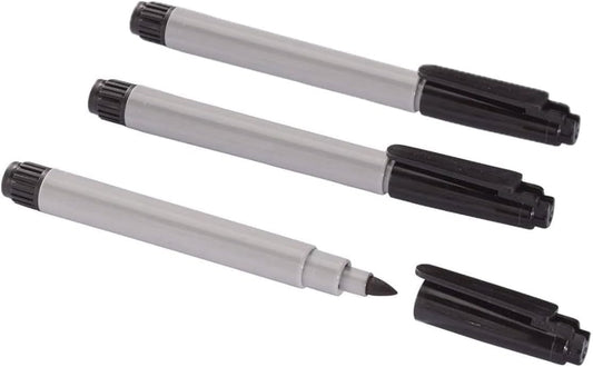 Permanent Freezer Marker Set of 3 – Waterproof Fast-Drying Black Fine Bullet Tip Ink Pens for Food Labeling, Fridge & Freezer Storage, Lab & Kitchen Use, & General Organization