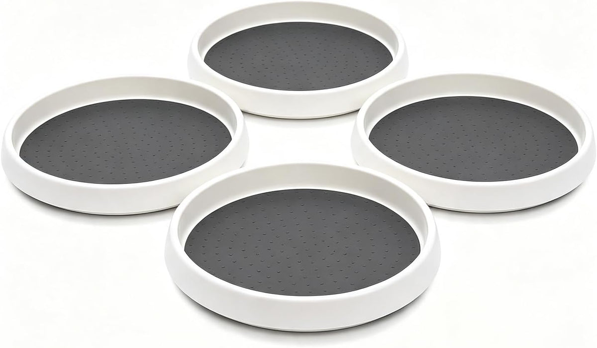 Lazy Susan Turntable Organizer 2 Pack - 10" Rotating Spice Rack Trays