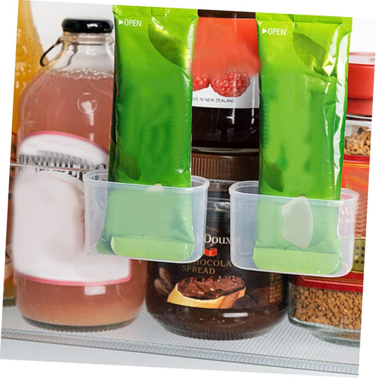 4-pack Fridge Side Door Box Hanging Sauce Bag Holder Refrigerator Condiment Organizer Mini Storage Container for Fridge Door Space-Saving Kitchen Storage Accessory