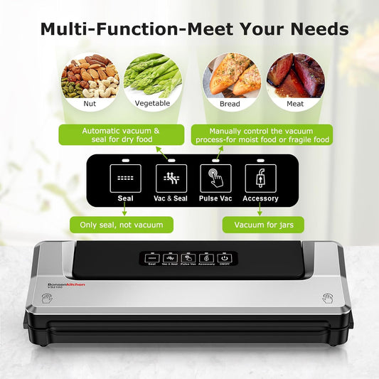 Vacuum Sealer Machine, Multiple Modes For Meal Prep,Silver