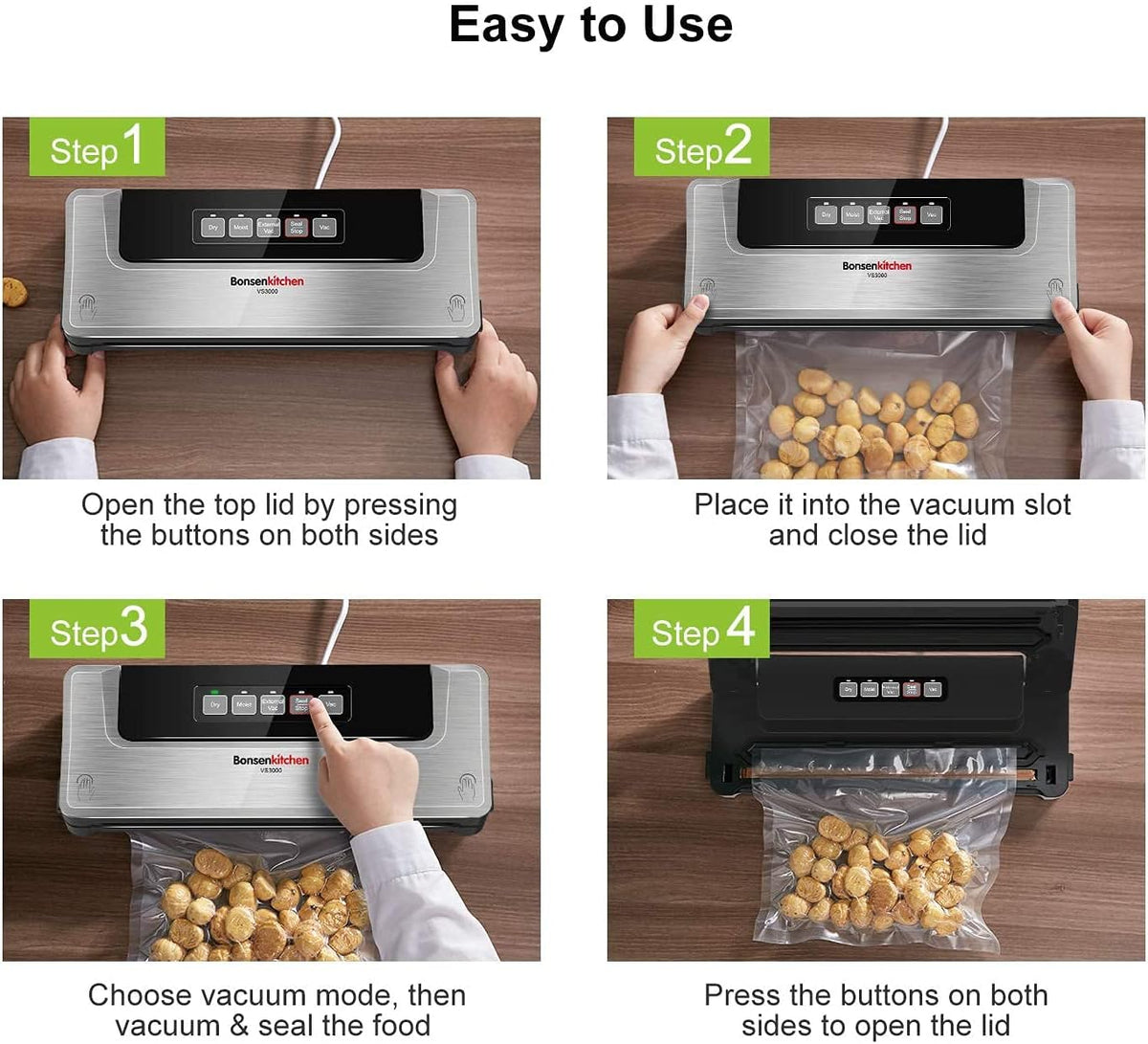 Vacuum Sealer Machine, Multiple Modes For Meal Prep,Silver